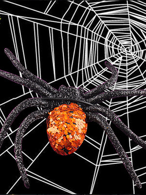Little Surprise Box 6pcs Pack of Glitter Spider Spooky Halloween theme Table/wall Decor - Halloween