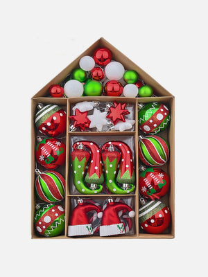 Little Surprise Box 70pcs Christmas Balls tree hanging Xmas Decoration set. - LSB - CMS - 70RGELF - BALLS