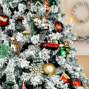 Little Surprise Box 70pcs London Teddy Red & Green themed assorted Christmas Tree Balls & xmas decoration set - Christmas Decor