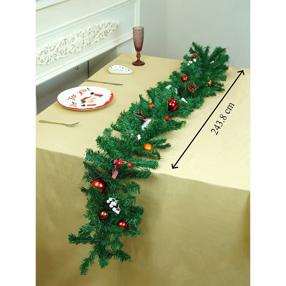 Little Surprise Box 8 feet Bushy Deep Green Christmas Garland - Christmas Decor