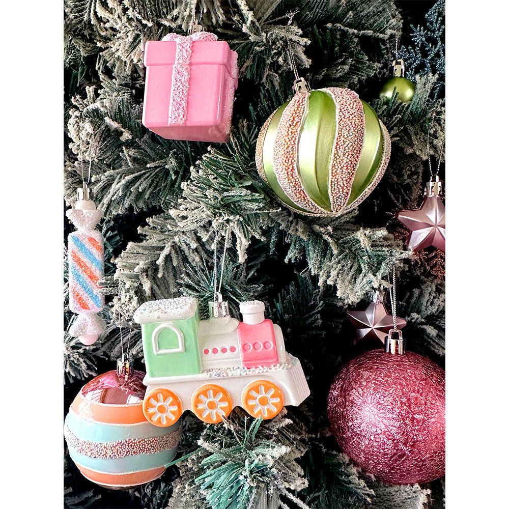 Little Surprise Box 80pcs Pastel Sprinkle Candies Tree ornaments XMAS Tree decoration set - Christmas Decor