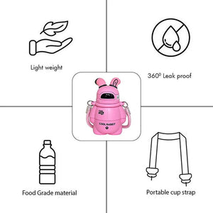 Little Surprise Box Alien Spaceship Stainless Steel Water Bottle For Kids - LSB - WB - PINKALIEN