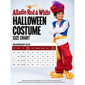 Little Surprise Box, Alladin Red & White, Kids Halloween Costume Fancy Dress Up - M Halloween Costumes