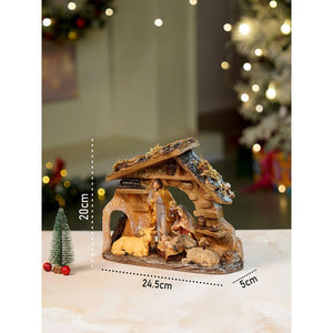 Little Surprise Box Animals with Holy Family christmas crib nativity set christmas décor - Christmas Decor