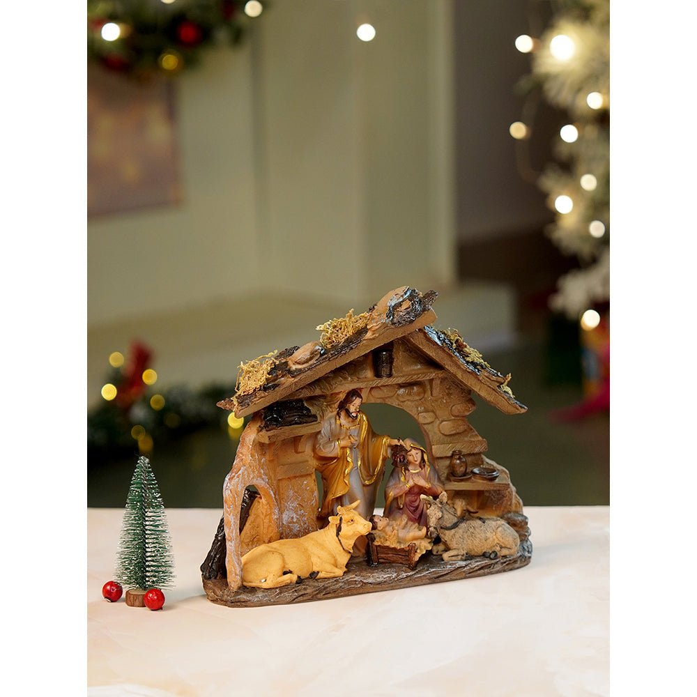 Little Surprise Box Animals with Holy Family christmas crib nativity set christmas décor - Christmas Decor