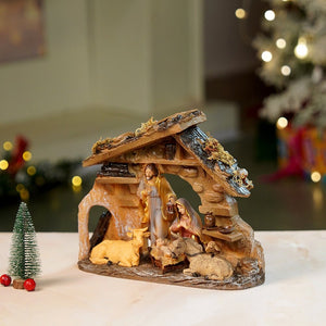 Little Surprise Box Animals with Holy Family christmas crib nativity set christmas décor - Christmas Decor
