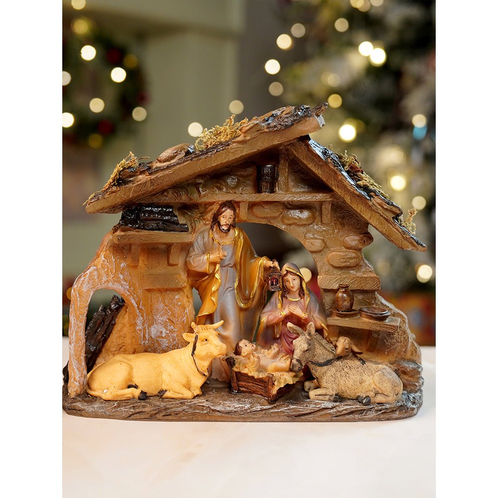 Little Surprise Box Animals with Holy Family christmas crib nativity set christmas décor - Christmas Decor