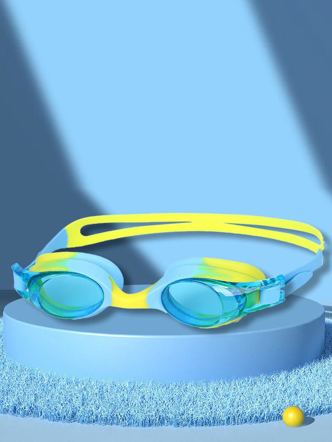 Little Surprise Box Anti Fog UV Protection Leakproof Design Swim Goggles for Kids, - LSB - SG - TIEDYE - YLWBLU