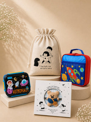 Little Surprise Box Astro Rakhi Lunch Combo - Rakhi Combo
