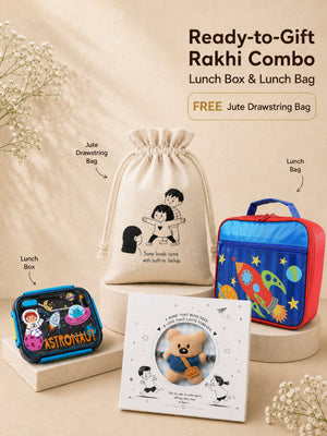 Little Surprise Box Astro Rakhi Lunch Combo - Rakhi Combo