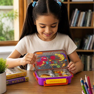 Little Surprise Box Astro Space Lunch Box | The Mom Store - Purple Lunch Box
