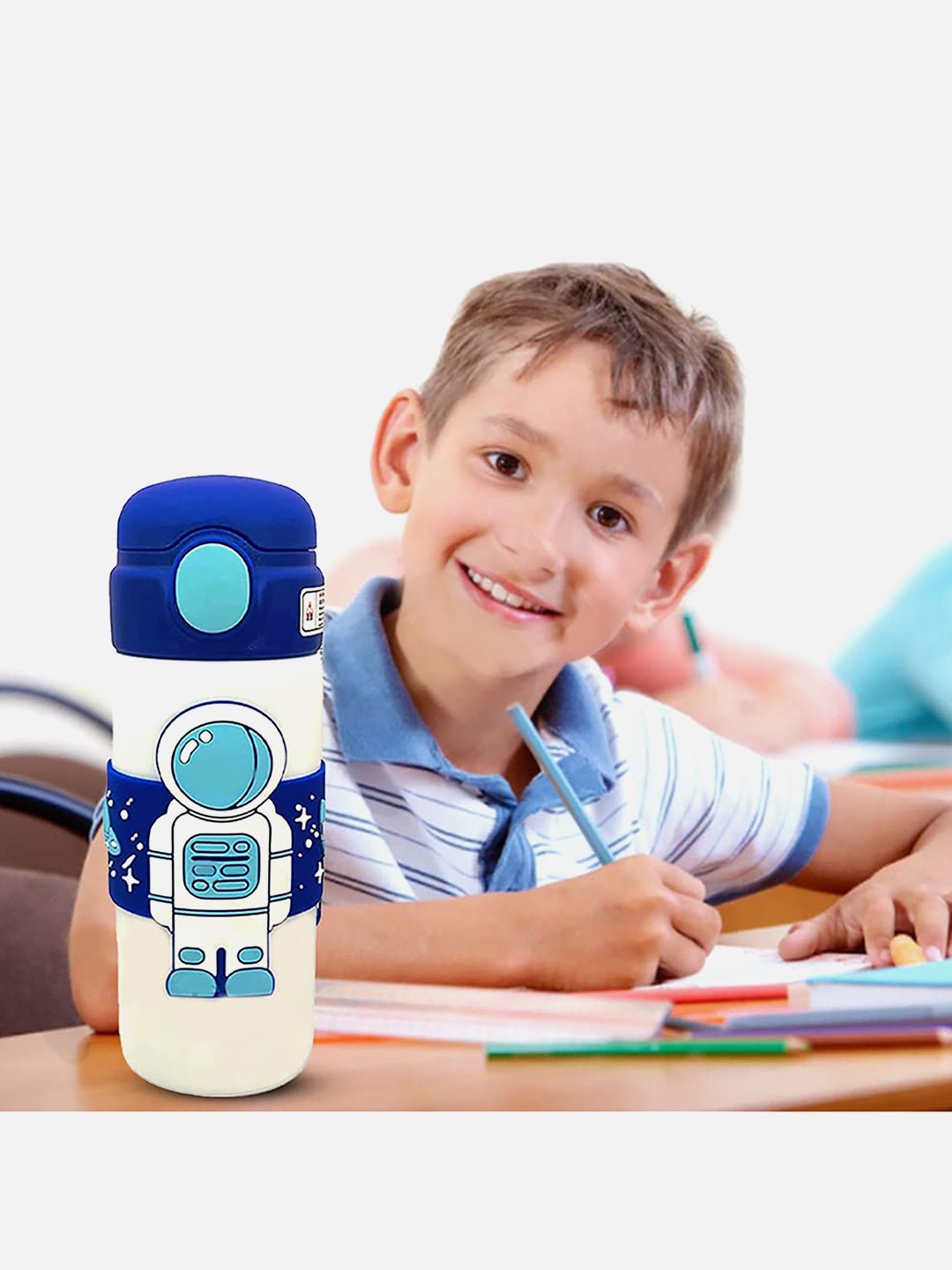 Little Surprise Box Astronaut, Stainless Steel Kids Water Bottle, 500 ml - LSB - WB - Blbandastrnt