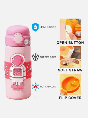 Little Surprise Box Astronaut, Stainless Steel Kids Water Bottle, 500 ml - LSB - WB - Pnkbandastrnt