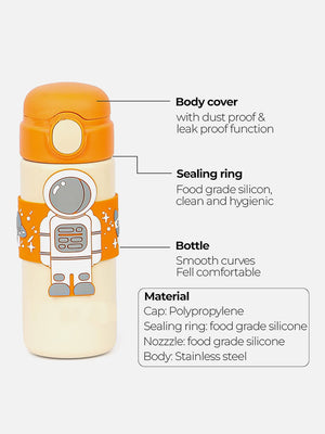 Little Surprise Box Astronaut, Stainless Steel Kids Water Bottle, 500 ml - LSB - WB - Orbandastrnt