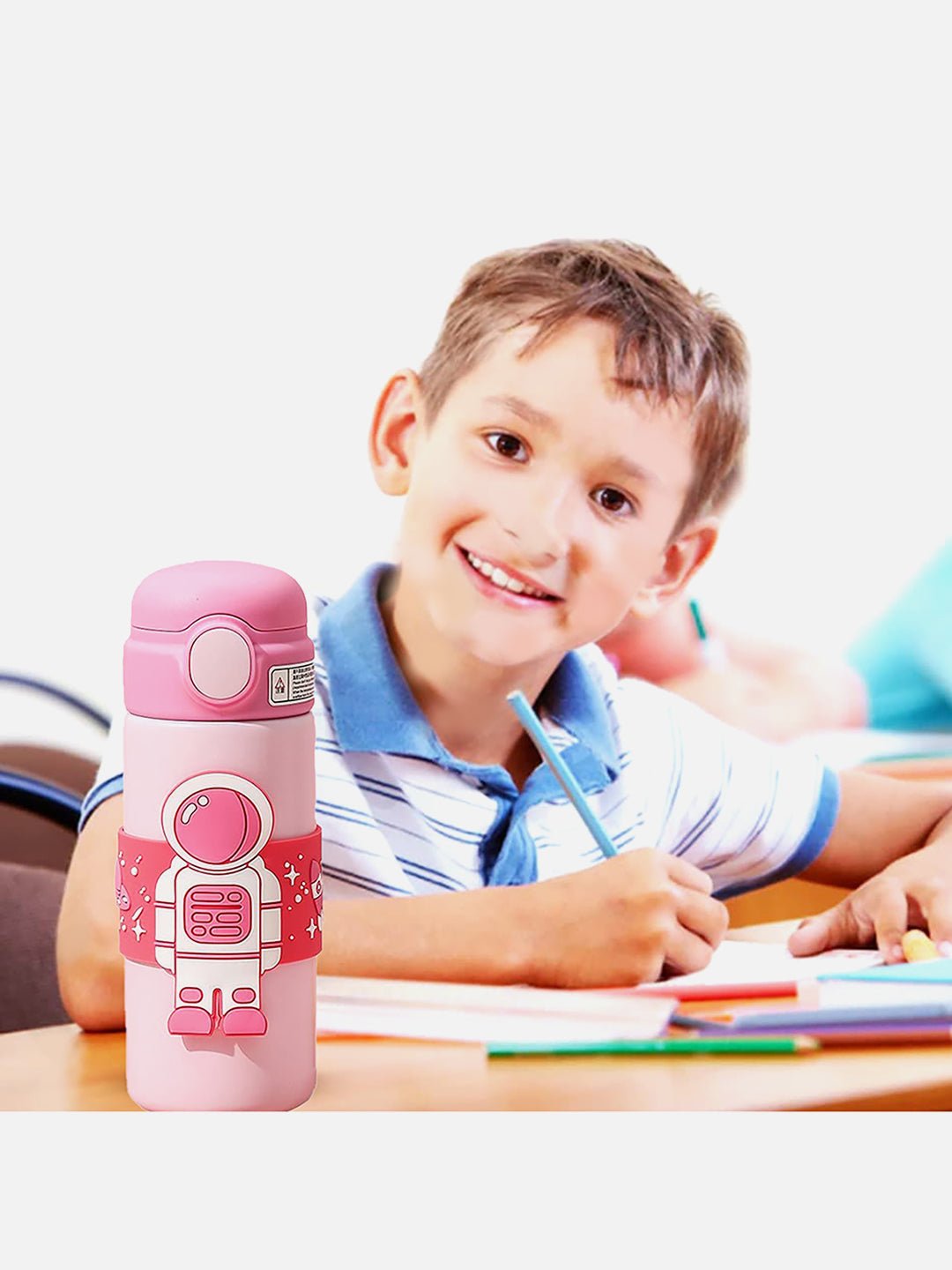 Little Surprise Box Astronaut, Stainless Steel Kids Water Bottle, 500 ml - LSB - WB - Pnkbandastrnt