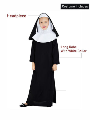 Little Surprise Box, Baby Nun, Kids Halloween Costume Fancy Dress Up - LSB - HWC - BABYNUN - 7 - 8Y