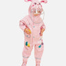 Little Surprise Box Baby Pink Rabbit Theme All Over Jumpsuit / Playsuit Raincoat for Kids - LSB-S4-JS-BABYPINKRABIT-SMALL