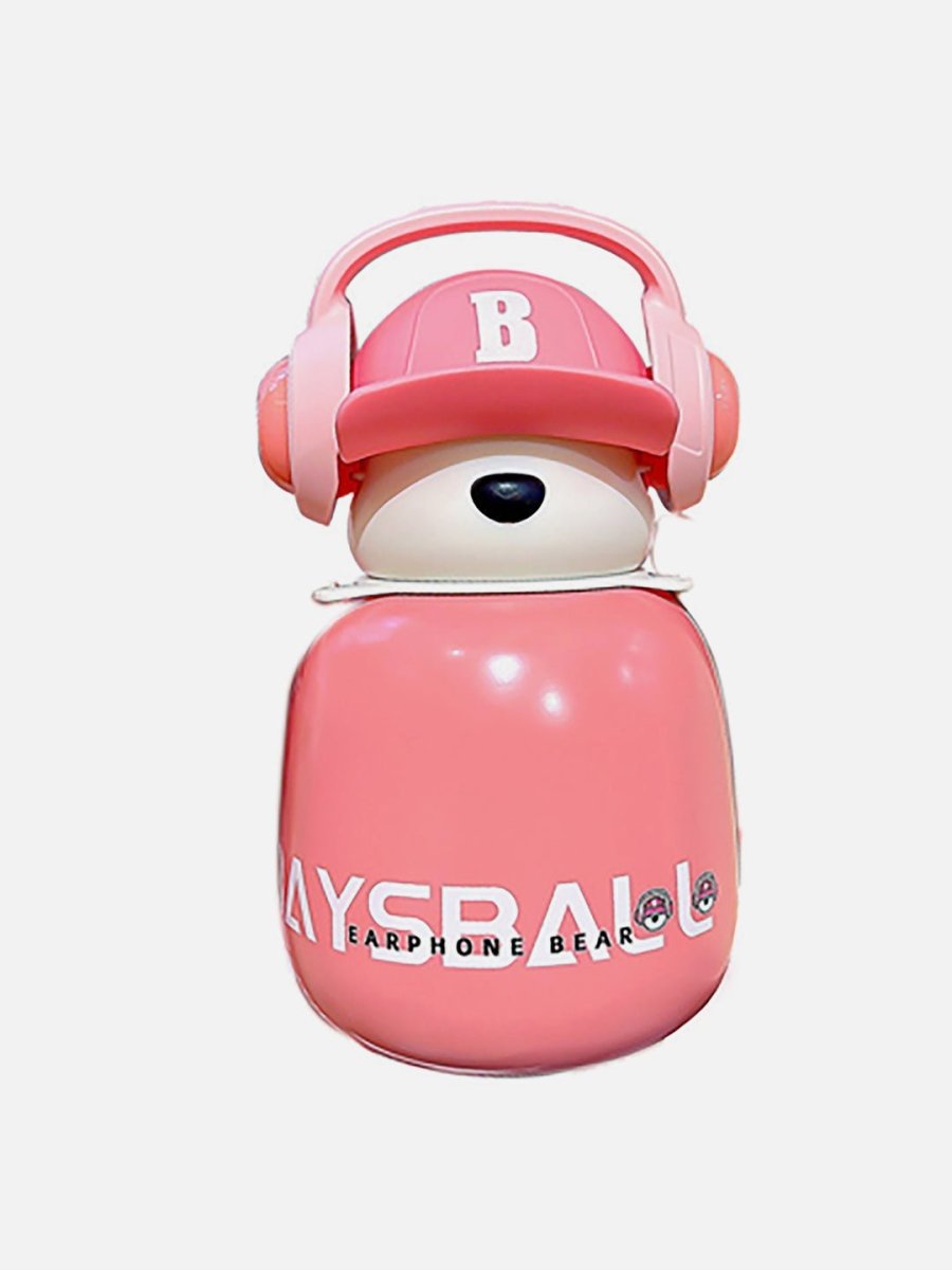 Little Surprise Box Baseball Bear Kids Water Bottle - LSB-WB-PNKBASEBALL