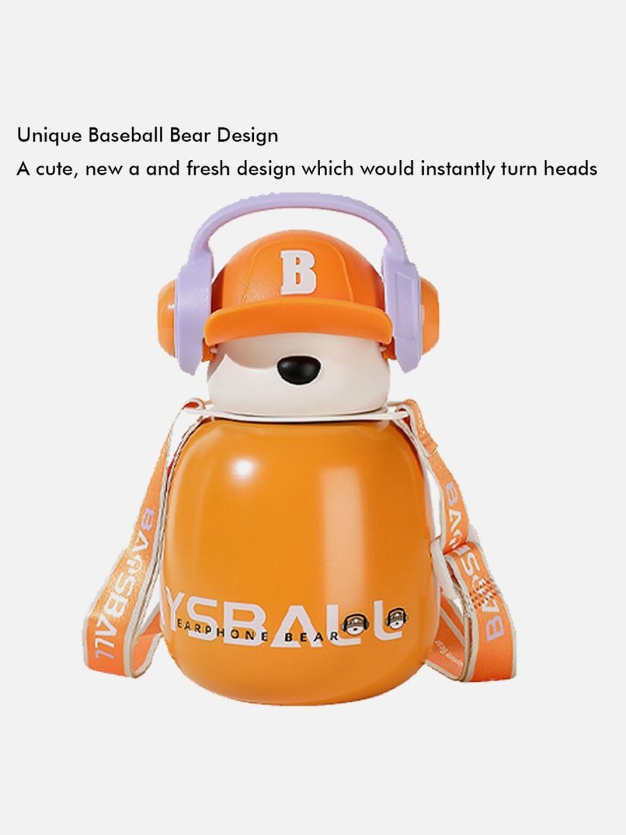 Little Surprise Box Baseball Bear Kids Water Bottle - LSB-WB-ORNBASEBALL