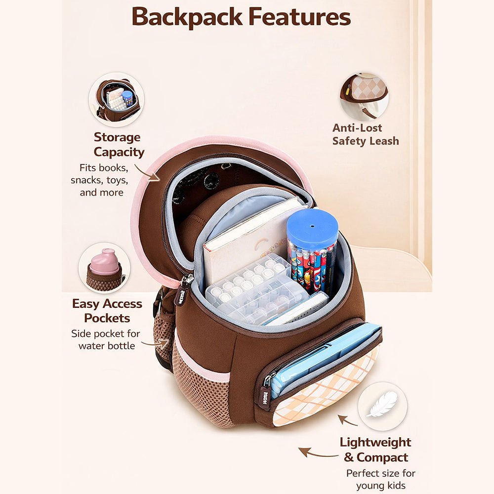 Little Surprise Box Bear Flip Cap Series soft Neoprene toddlers Kids backpack - Baby Bags