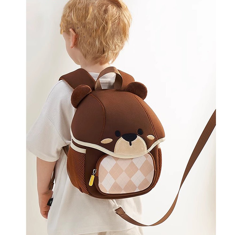 Little Surprise Box Bear Flip Cap Series soft Neoprene toddlers Kids backpack - Baby Bags
