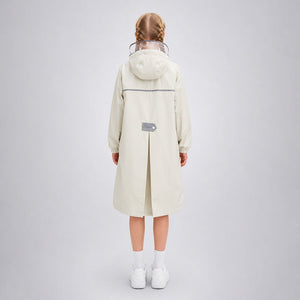 Little Surprise Box Beige Pocket Patch Raincoat | The Mom Store - XL Kids Raincoat