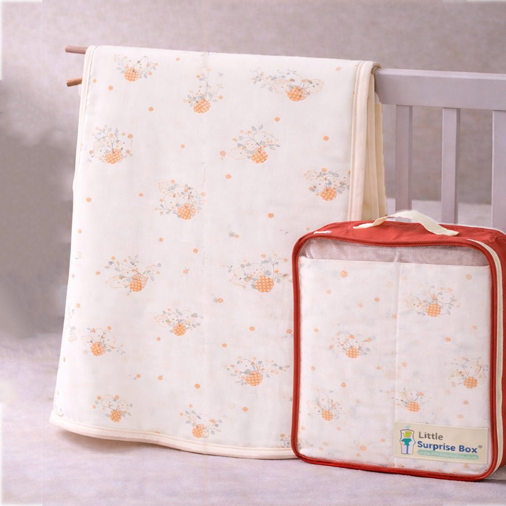 Little Surprise Box Berry Woodland Hooded Cotton Winter Wrapper - Baby Blanket