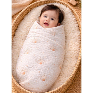 Little Surprise Box Berry Woodland Hooded Cotton Winter Wrapper - Baby Blanket