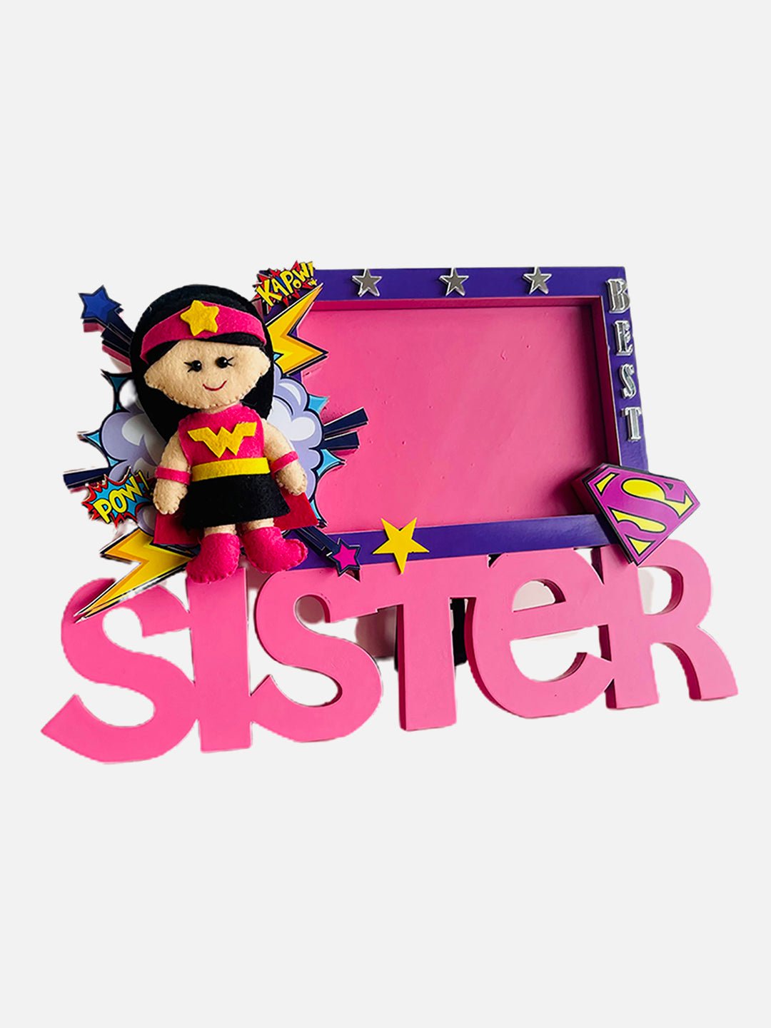 Little Surprise Box Best Sister Table Photo Frame, Gift for Sister - LSB - WDPF - Sis