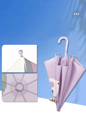 Little Surprise Box, Big Face Umbrella for Kids, 5yrs - 10yrs - LSB - UM - PURPUNI - BGFACE