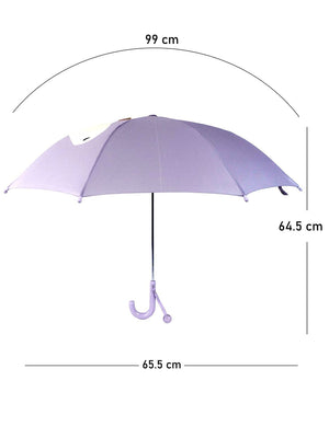 Little Surprise Box, Big Face Umbrella for Kids, 5yrs - 10yrs - LSB - UM - PURPUNI - BGFACE