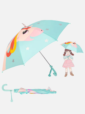 Little Surprise Box, Big Face Umbrella for Kids, 5yrs - 10yrs - LSB - UM - NAVYDINO - BGFACE
