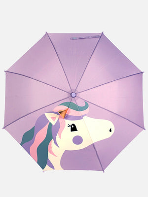 Little Surprise Box, Big Face Umbrella for Kids, 5yrs - 10yrs - LSB - UM - PURPUNI - BGFACE