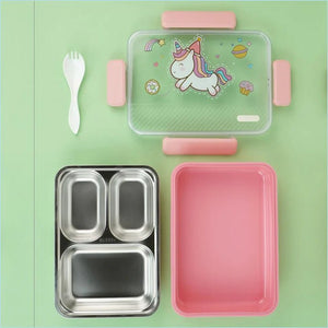 Little Surprise Box Big Size Stainless Steel Kids Lunch Box - LSB - LB - BLUWHALE