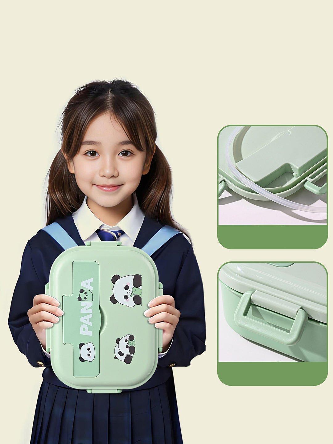 Little Surprise Box, Big Size Stainless Steel Lunch Box with Lunch Bag & free Dip Box - LSB - LB - 4PANDA - LBAG