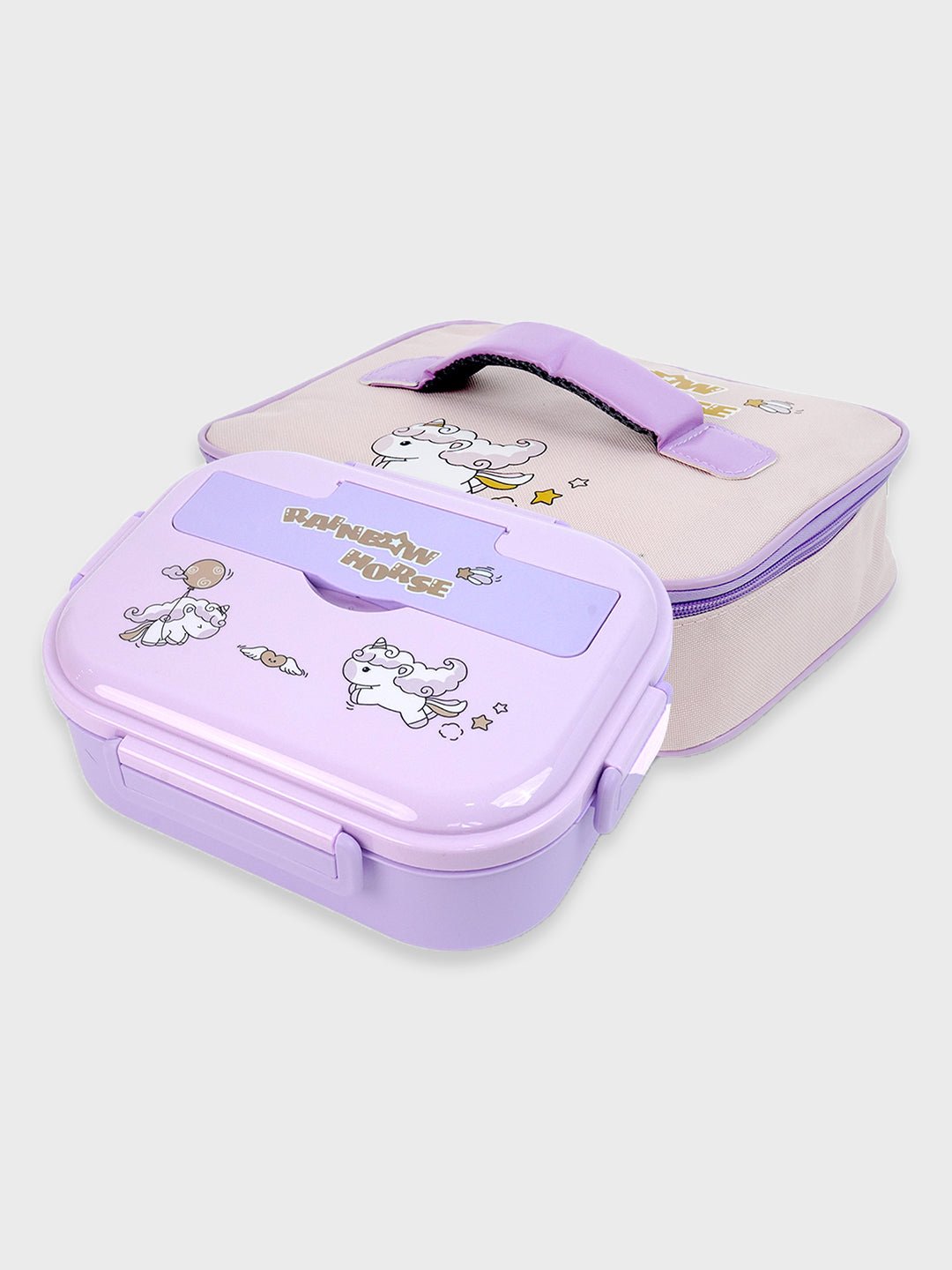 Little Surprise Box, Big Size Stainless Steel Lunch Box with Lunch Bag & free Dip Box - LSB - LB - RNBWHORSE - LBAG