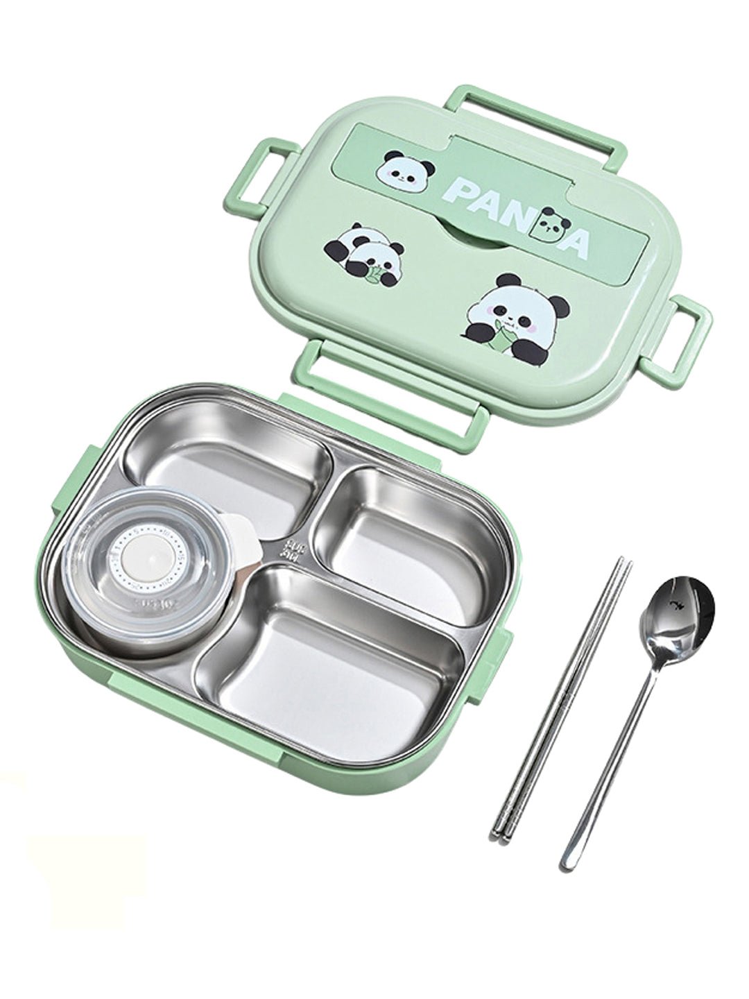 Little Surprise Box, Big Size Stainless Steel Lunch Box with Lunch Bag & free Dip Box - LSB - LB - 4PANDA - LBAG