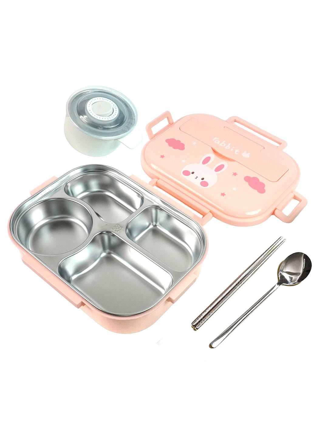 Little Surprise Box, Big Size Stainless Steel Lunch Box with Lunch Bag & free Dip Box - LSB - LB - CLOUDBUNY - LBAG