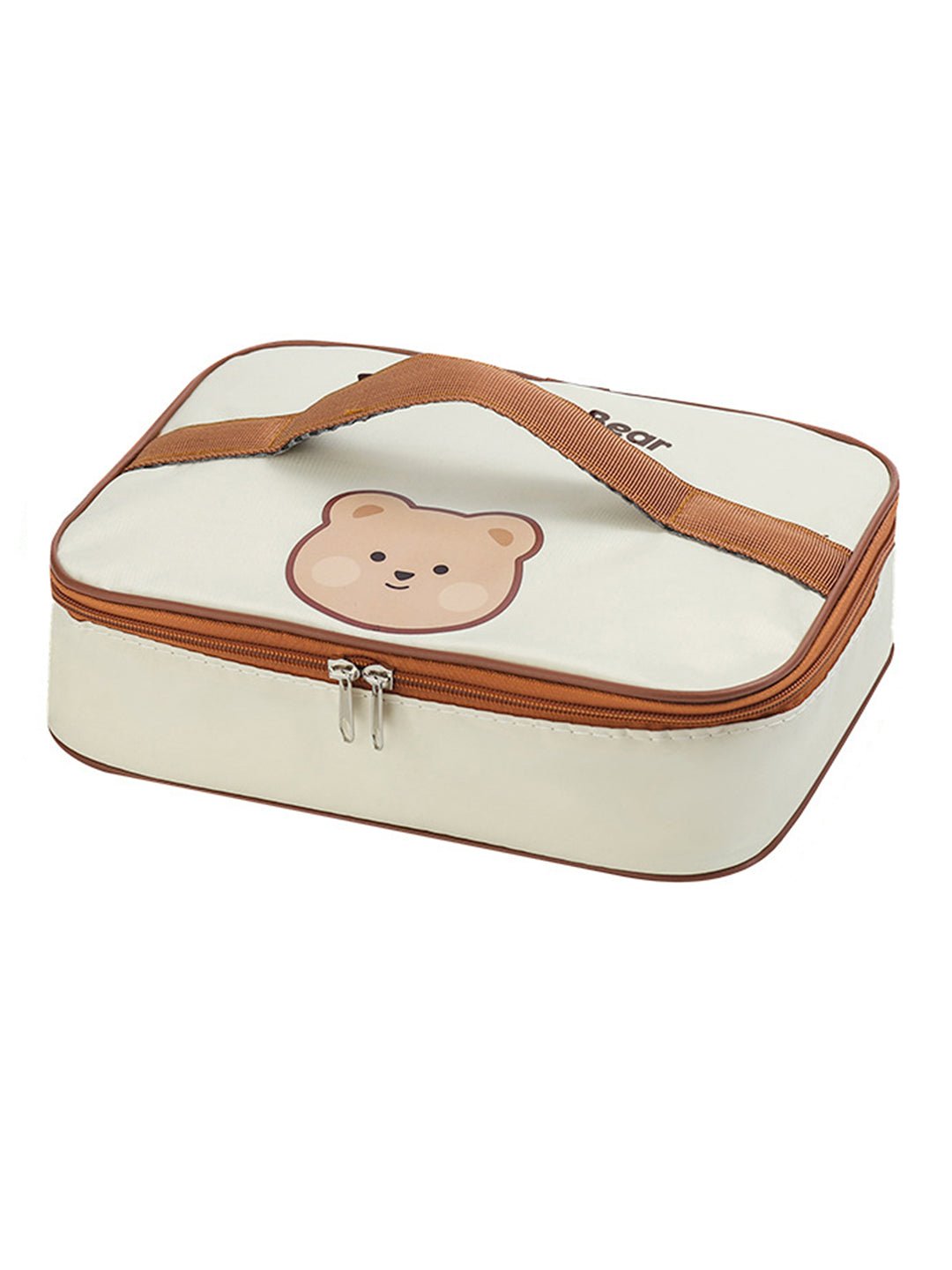 Little Surprise Box, Big Size Stainless Steel Lunch Box with Lunch Bag & free Dip Box - LSB - LB - BRWNCREAM - LBAG