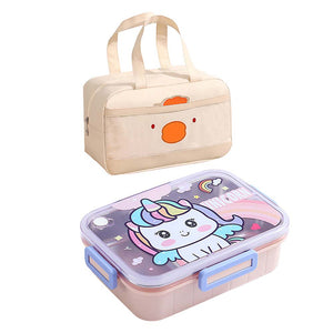 Little Surprise Box Big Uni Insulated Lunch Bag & chopsticks & spoon Combo Set for Kids - LSB-LBUNI-LBCRM-BIG