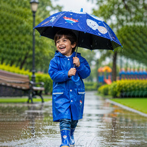 Little Surprise Box Biker Astronaut Kids Umbrella | The Mom Store - Monsoon Wear