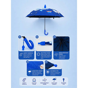 Little Surprise Box Biker Astronaut Kids Umbrella | The Mom Store - Monsoon Wear