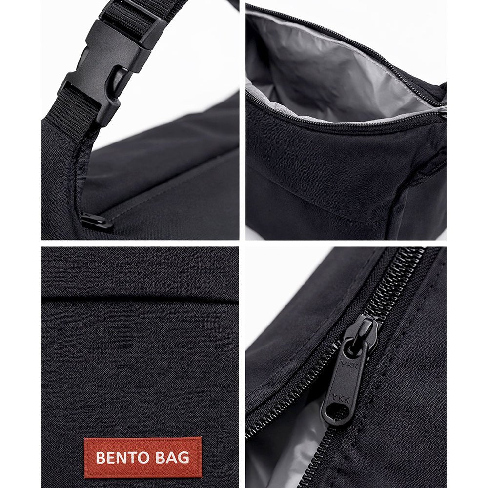 Little Surprise Box Black Adjustable Buckle Hook Style Insulated Lunch Bag for Kids & Adults - Lunch Bag