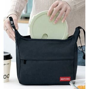 Little Surprise Box Black Adjustable Buckle Hook Style Insulated Lunch Bag for Kids & Adults - Lunch Bag