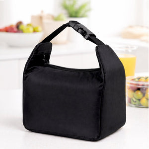 Little Surprise Box Black Adjustable Buckle Hook Style Insulated Lunch Bag for Kids & Adults - Lunch Bag