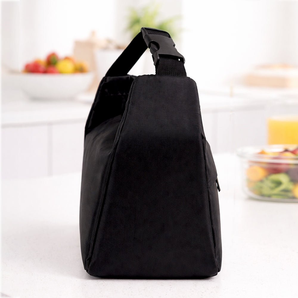 Little Surprise Box Black Adjustable Buckle Hook Style Insulated Lunch Bag for Kids & Adults - Lunch Bag