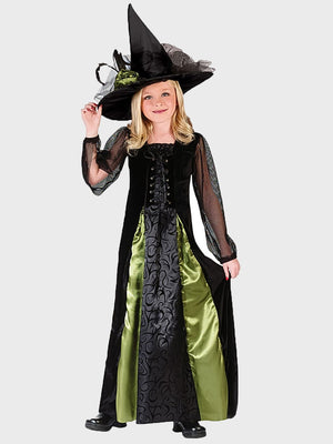 Little Surprise Box, Black and Green Witch , Kids Halloween Costume Fancy Dress Up - LSB - HWC - BLKGRNWITCH - 7 - 8Y