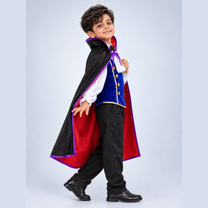 Little Surprise Box, Black & Blue Coat Vampire, Kids Halloween Costume Fancy Dress Up - l Halloween Costumes