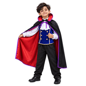 Little Surprise Box, Black & Blue Coat Vampire, Kids Halloween Costume Fancy Dress Up - l Halloween Costumes