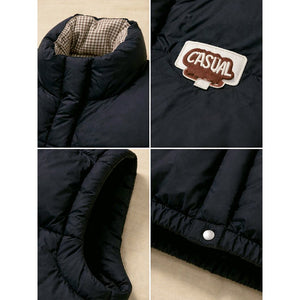 Little Surprise Box Black Checks Collar Quilted Sleeveless Winter Vest Jacket for Kids - 4 - 5Y Kids Sweater